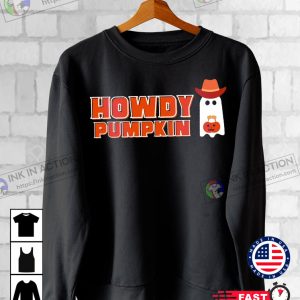 Halloween Howdy Pumpkin Sweatshirt Womens Crewneck Fall Cute Graphic Funny Fall Sweatshirt 3
