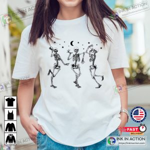 Halloween Party Dancing Skeleton Funny Halloween Skeletons Happy Halloween T Shirt 4