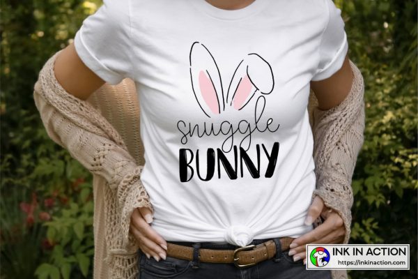 Happy Easter Snuggle Bunny White T-Shirt