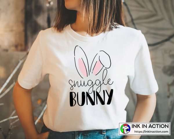 Happy Easter Snuggle Bunny White T-Shirt