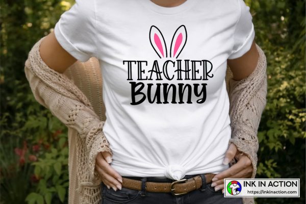Easter Day Funny Easter Teacher Bunny Simple T-Shirt