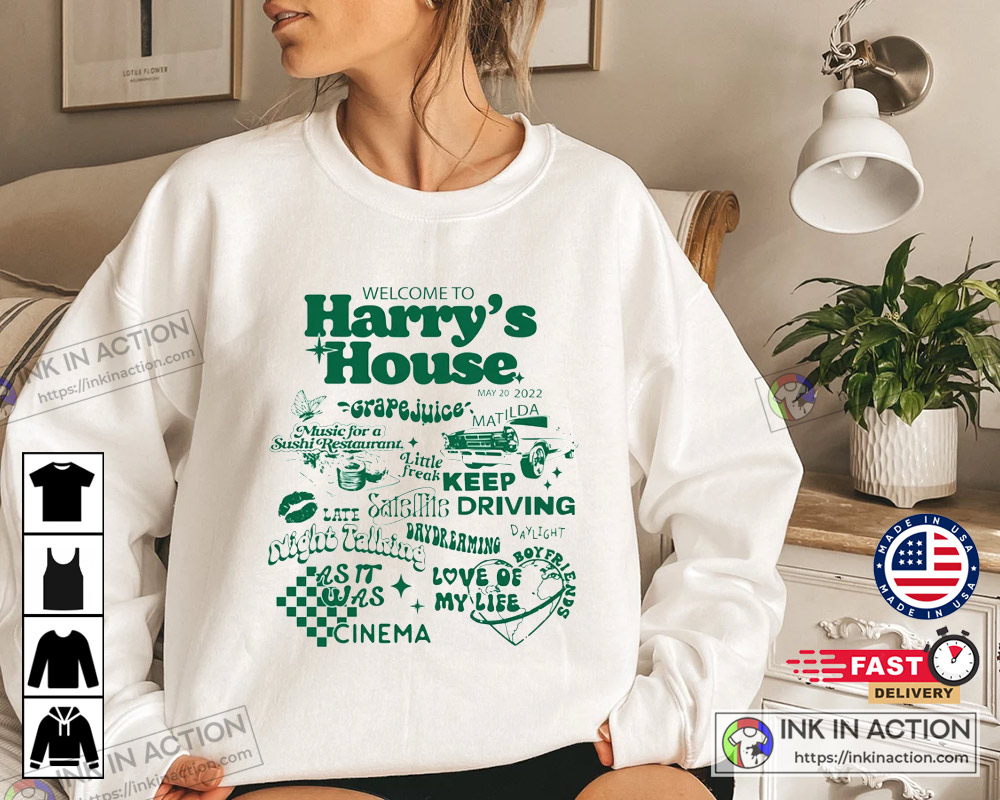 Harry Styles Shirt Harry Inspired Harrys House Album Cover Retro Vintage  Cool - iTeeUS