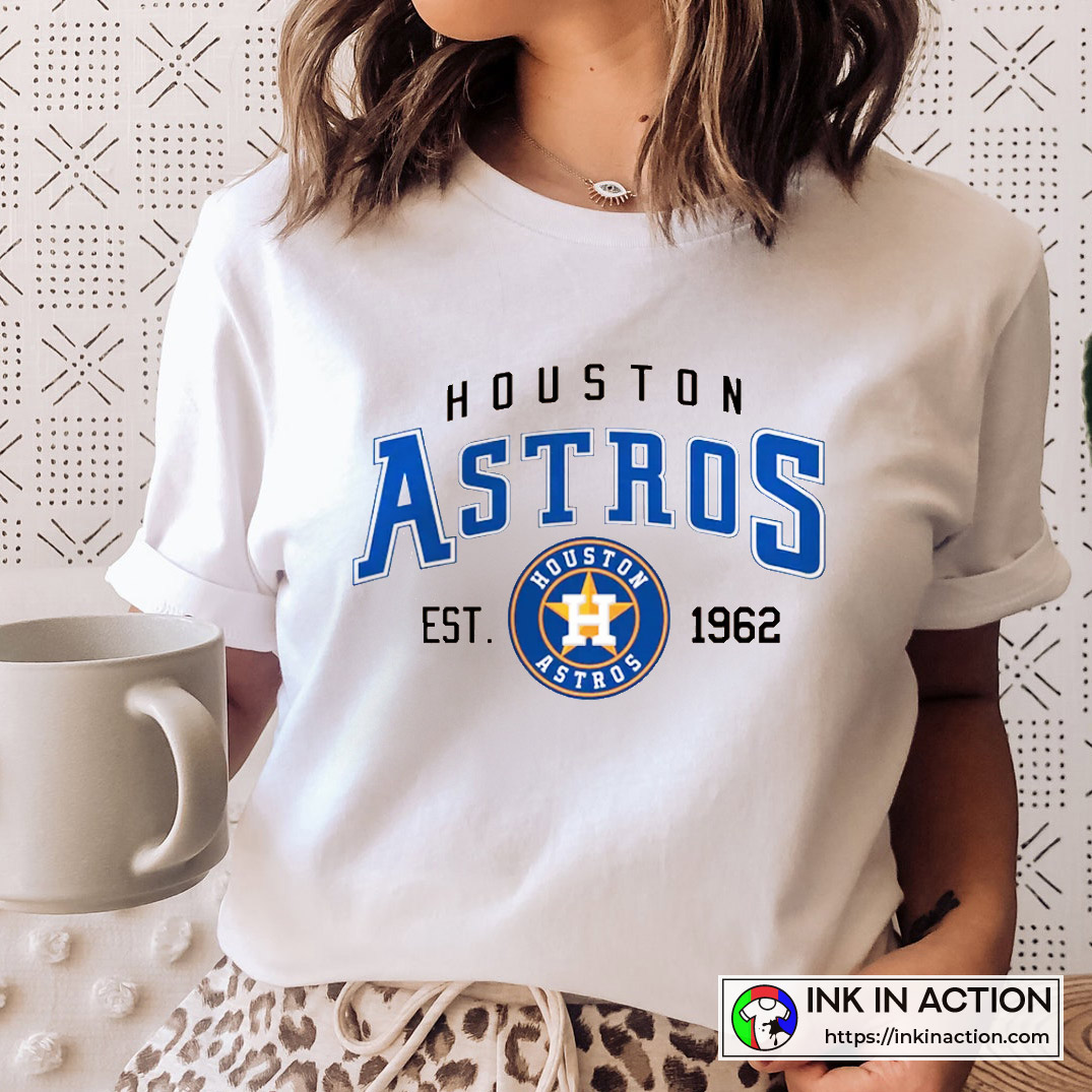 Houston Astros MLB Houston Astros EST 1962 Vintage T-Shirt - Ink In Action