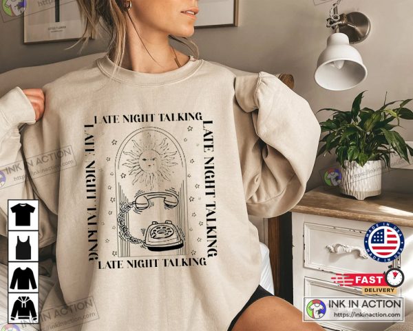 Late Night Talking Graphic Vintage Sweatshirt