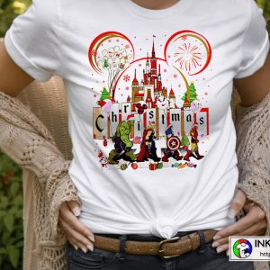 Marvel Avengers Disney World Happy Christmas T-Shirt