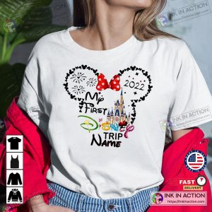 My 1st Disney Trip Disney Minnie Mouse Disneyland Trip T-shirt 3