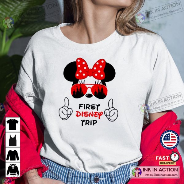 My 1st Disneyland Trip First Disney World Cute Disney Minnie T-Shirt