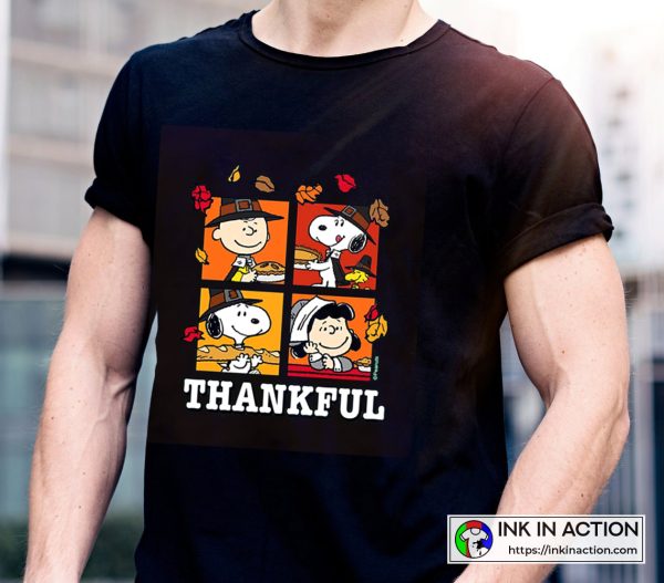 Peanuts Thanksgiving Charlie Brown & Snoopy Peanuts Thankful Essential T-shirt