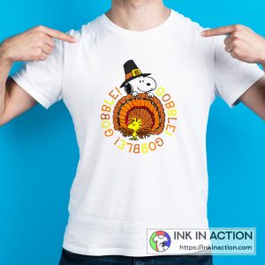 Peanuts Thanksgiving Peanuts Snoopy and Woodstock Thanksgiving Gobble Essential Tshirt