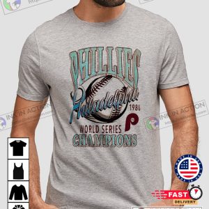 Philadelphia Baseball Team Majestic Philadelphia Phillies Vintage Champs Baseball T Shirt 2