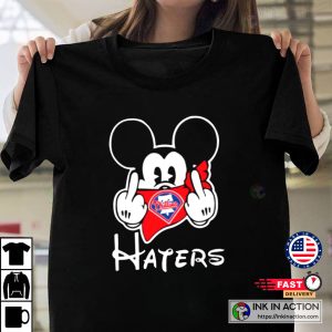 Philadelphia Phillies MLB Haters Gonna Hate Mickey Mouse Baseball TShirt 4