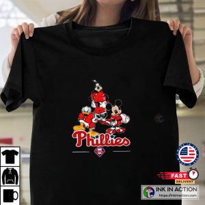 Philadelphia Phillies MLB Mickey Donald Goofy Fan T Shirt