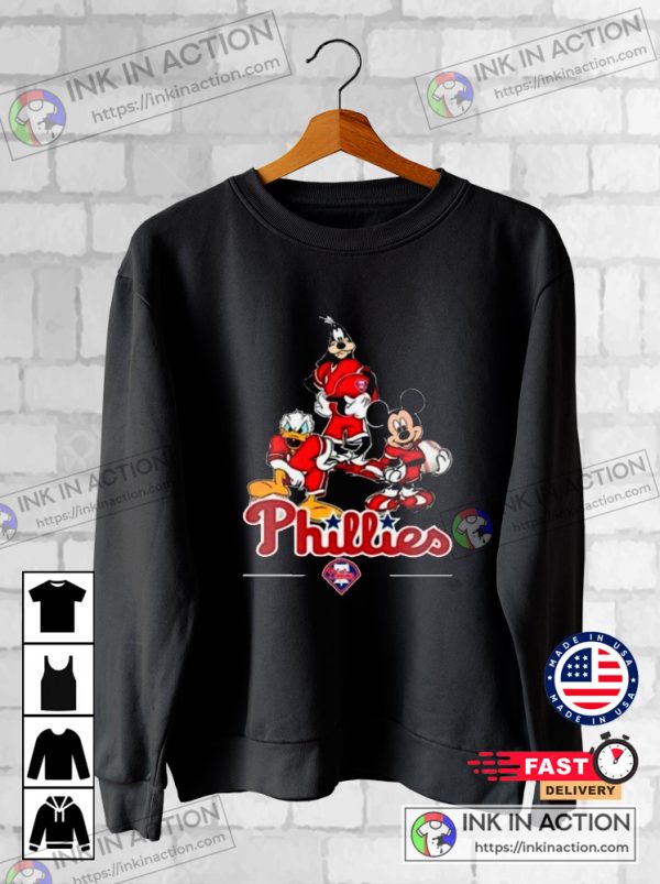 Philadelphia Phillies MLB Mickey Donald Goofy Fan T-Shirt