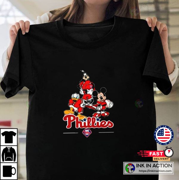 Philadelphia Phillies MLB Mickey Donald Goofy Fan T-Shirt