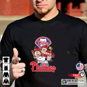 Phillies Baseball Games MLB Philadelphia The Peanuts Movie Baseball T shirt 2