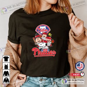 Phillies Baseball Games MLB Philadelphia The Peanuts Movie Baseball T shirt 4