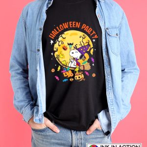 Snoopy Charlie Brown Halloween Party Vintage T shirt 0