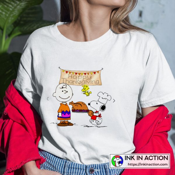 Snoopy Charlie Brown Happy Thanksgiving Peanuts Thanksgiving T-shirt