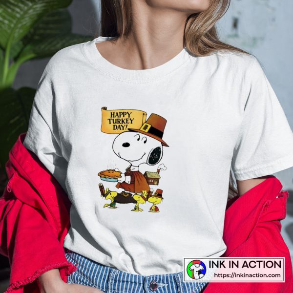 Snoopy Thanksgiving Happy Thanksgiving Happy Turkey Day Comfortable T-Shirt