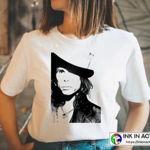 Steven Tyler Black and White Portrait Photo Vintage T shirt 3