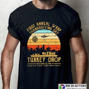Thanksgiving Day Turkey Drop November 22 1978 Vintage T-shirt