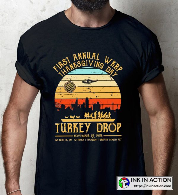 Thanksgiving Day Turkey Drop November 22 1978 Vintage T-shirt