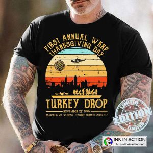 Thanksgiving Day Turkey Drop November 22 1978 Vintage T shirt 4