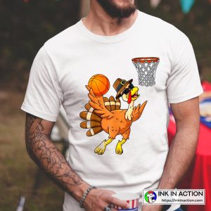 Thanksgiving Turkey Basketball Player Simple T-shirt