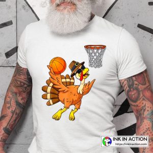 Thanksgiving Turkey Basketball Player Simple T-shirt