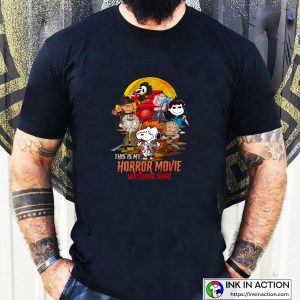 The Peanuts And Snoopy This Is My Horror Movie Watching Halloween T-shirt