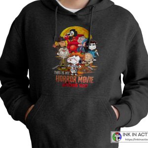 The Peanuts And Snoopy This Is My Horror Movie Watching Halloween T shirt 4