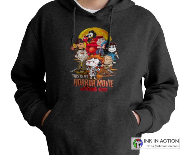 The Peanuts And Snoopy This Is My Horror Movie Watching Halloween T-shirt
