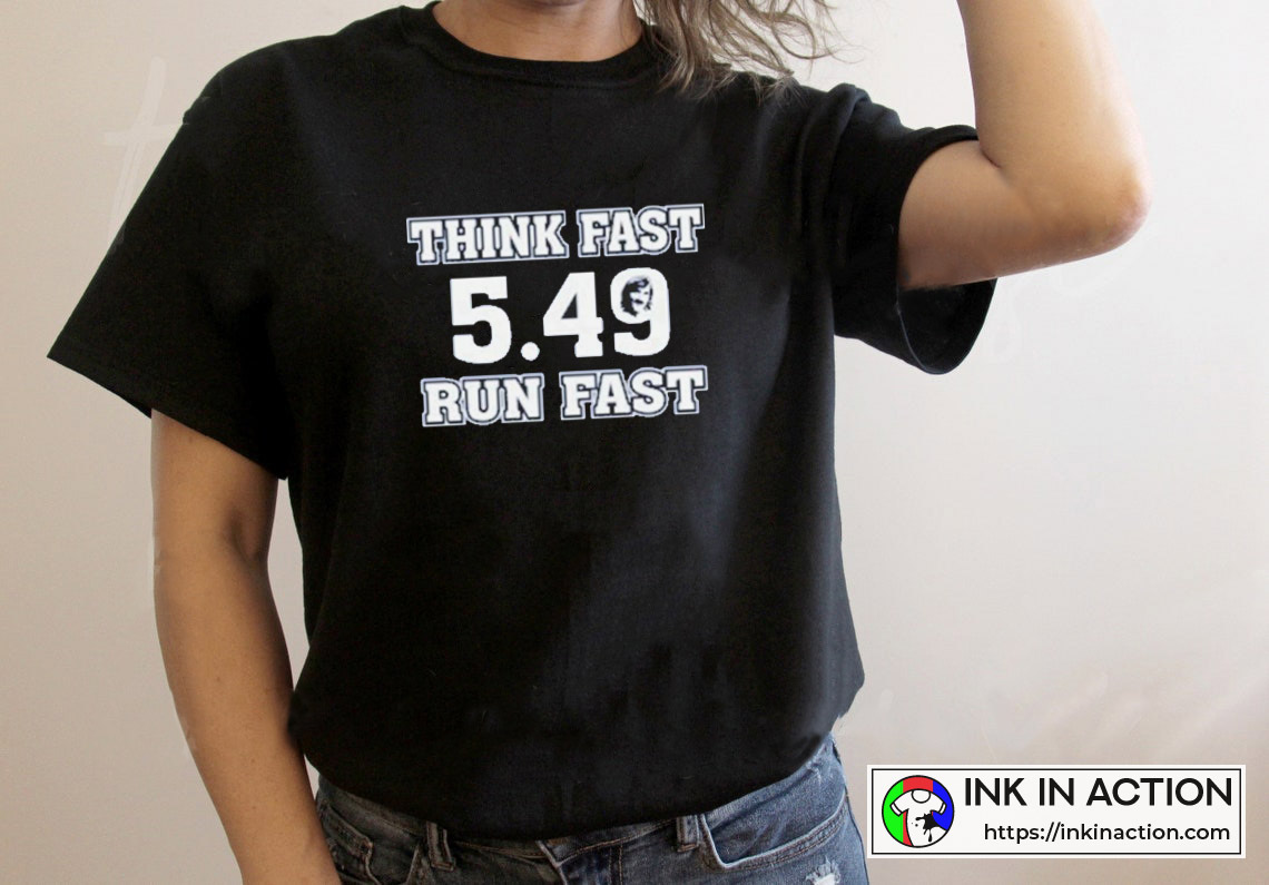 Think Fast Run Fast 5.49 Chad Powers Eli Manning Penn State Football T-shirt  - Ink In Action