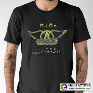 Vintage Aerosmith Joe Perry Nine Lives Tour Best T Shirt 4