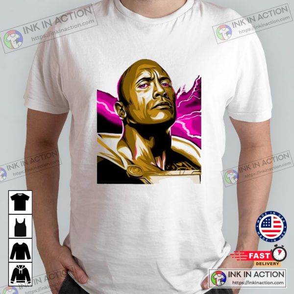 Black Adam Shazam Dwayne Johnson DC Movie The Rock Graphic T-Shirt