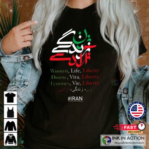 mahsa amini iran Feminist Shirt Woman Life Freedom Personalized Iranian Women Rights Tshirt 1