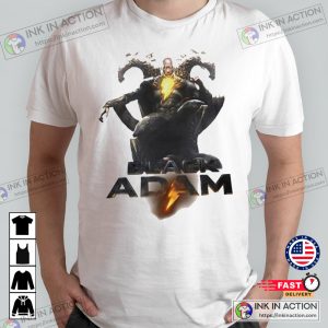 Movie Black Adam Dwayne Johnson The Rock Black Adam 2022 DC Movie Hot T-Shirt