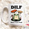 DILF Coffee Cup, Damn I Love Frogs Ceramic Cup, Boyfriend Gift Idea, Funny Gift Ideas