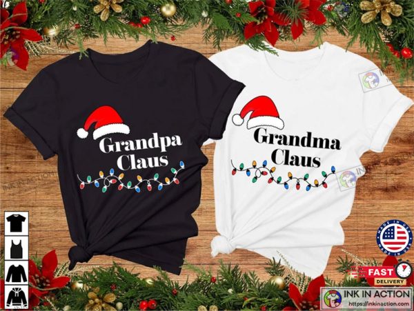 2022 Christmas Grandparents Claus Shirt, Grandpa Claus Christmas Shirt, Grandma Claus Christmas Shirt