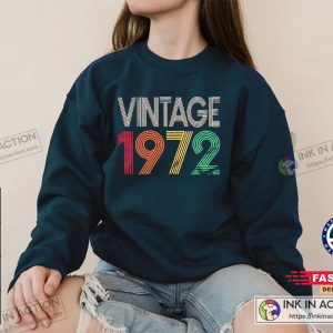 50th Birthday Sweatshirt Vintage 1972 Shirt 50th Birthday Gift T-shirt
