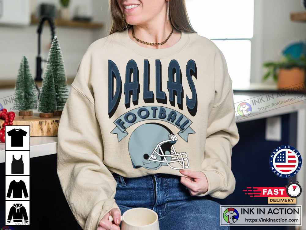 90s Dallas Cowboys Crewneck Retro The Dallas Cowboys Football Unisex  Sweatshirt Shirt - Ink In Action