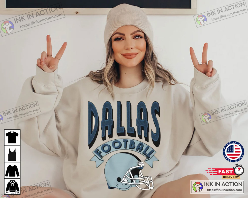 Dallas Cowboys Vintage Style Sweatshirt, Retro Style NFL Apparel