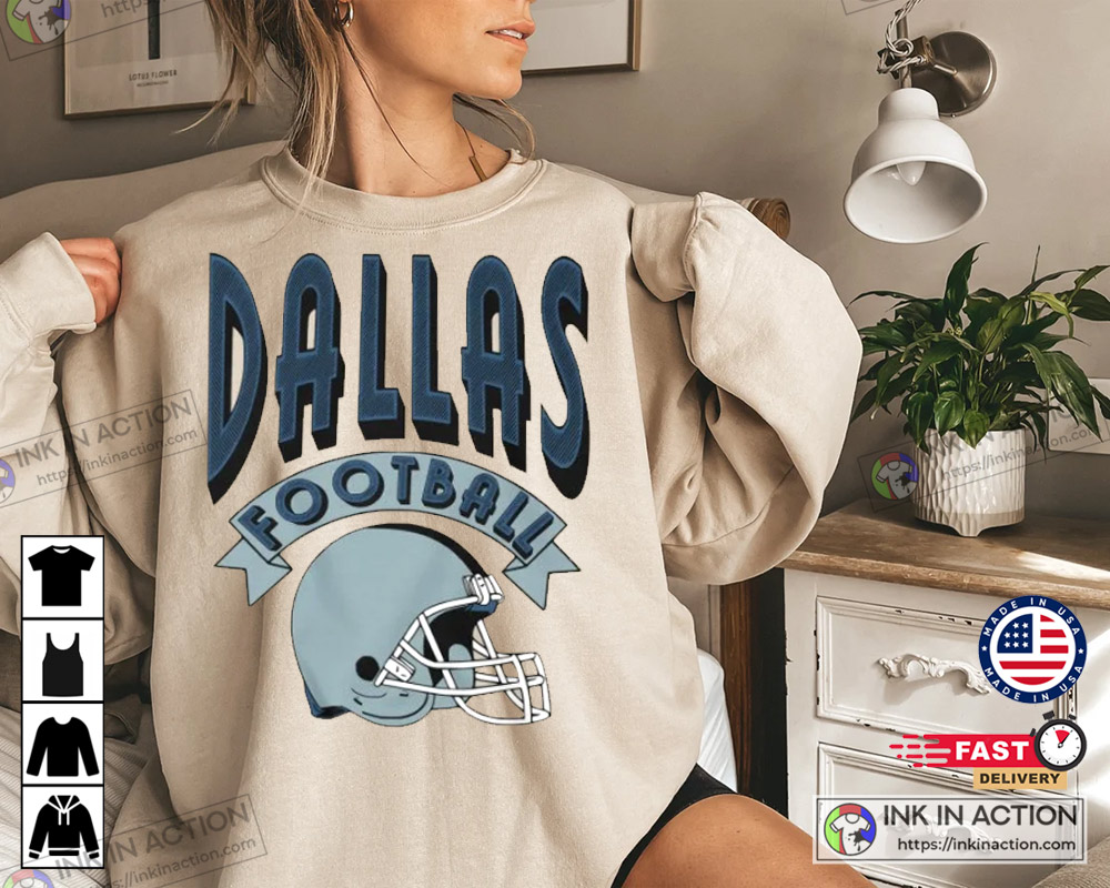 Vintage Dallas Football Sweatshirt, Dallas Cowboys Hoodie, V