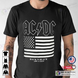 ACDC BACK IN BLACK TOUR MENS BLACK T SHIRT 2 1