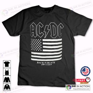 ACDC BACK IN BLACK TOUR MENS BLACK T SHIRT 4