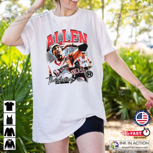 Allen Iverson Tshirt Vintage Rap Scott Astroworld Our Merch Jersey 76ers 90′