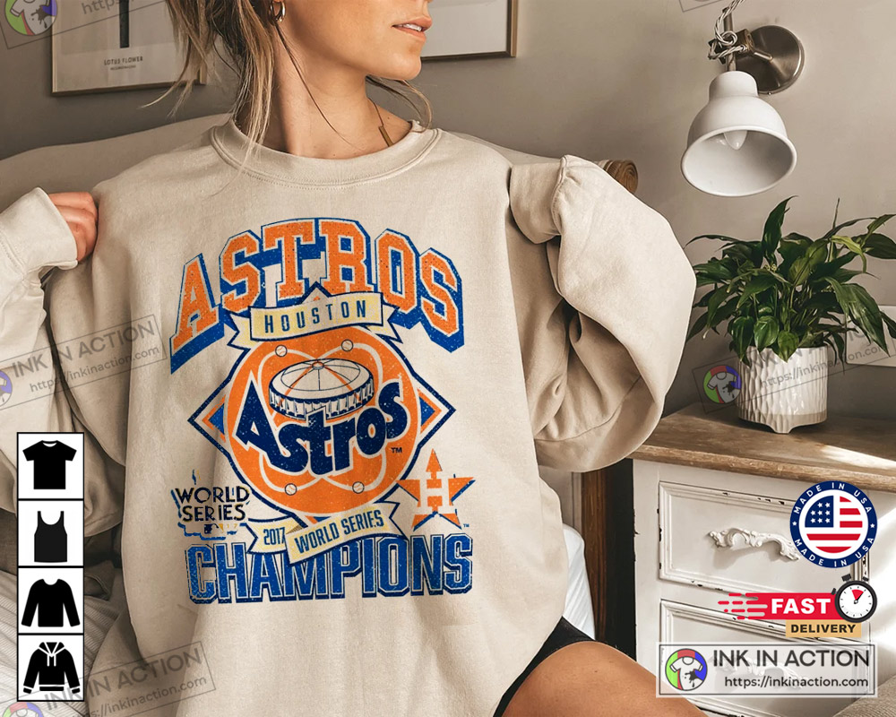 MLB Houston Astros Baseball Sweatshirt Vintage Style The Houston Astro 90s  Shirt - Ink In Action