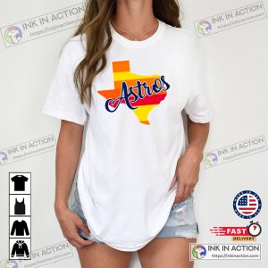 Astro Texas Baseball Tshirts Baseball Tshirt Sports Fan Shirts Space City Tshirt