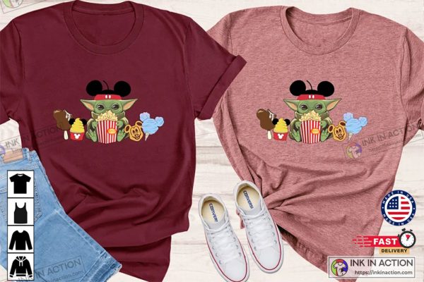 Baby Yoda Grogu Disney Shirts Disneyworld Family Shirts Starwars Disney Shirts