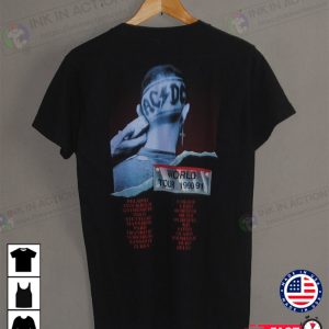 Back In Black AC DC Concert 1990-1991 T-shirt 3